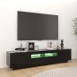 vidaXL TV-Schrank mit LED-Leuchten Schwarz 180x35x40 cm vidaXL TV-Schrank mit LED-Leuchten Schwarz 180x35x40 cm