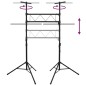 vidaXL Leuchtenstativ Schwarz 238x115x(180-300) cm Stahl vidaXL Leuchtenstativ Schwarz 238x115x(180-300) cm Stahl