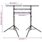vidaXL Leuchtenstativ Schwarz 238x115x(180-300) cm Stahl vidaXL Leuchtenstativ Schwarz 238x115x(180-300) cm Stahl