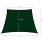 vidaXL Sonnensegel Oxford-Gewebe Trapezförmig 2/4x3 m Dunkelgrün vidaXL Sonnensegel Oxford-Gewebe Trapezförmig 2/4x3 m Dunkelgrün