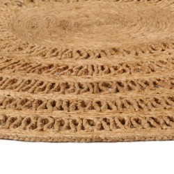 vidaXL Teppich Jute Handgeflochten 150 cm Rund