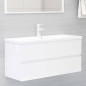 vidaXL Waschbeckenunterschrank Hochglanz-Weiß 100x38,5x45 cm vidaXL Waschbeckenunterschrank Hochglanz-Weiß 100x38,5x45 cm
