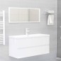 vidaXL Waschbeckenunterschrank Hochglanz-Weiß 100x38,5x45 cm vidaXL Waschbeckenunterschrank Hochglanz-Weiß 100x38,5x45 cm