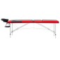 Massageliege Klappbar 3-Zonen Aluminiumgestell Schwarz und Rot Massageliege Klappbar 3-Zonen Aluminiumgestell Schwarz und Rot