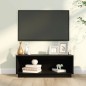 vidaXL TV-Schrank Schwarz 90x35x35 cm Massivholz Kiefer vidaXL TV-Schrank Schwarz 90x35x35 cm Massivholz Kiefer