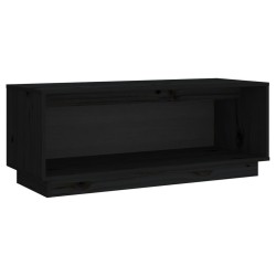 vidaXL TV-Schrank Schwarz 90x35x35 cm Massivholz Kiefer