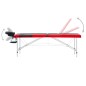 Massageliege Klappbar 3-Zonen Aluminiumgestell Schwarz und Rot Massageliege Klappbar 3-Zonen Aluminiumgestell Schwarz und Rot