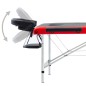 Massageliege Klappbar 3-Zonen Aluminiumgestell Schwarz und Rot Massageliege Klappbar 3-Zonen Aluminiumgestell Schwarz und Rot