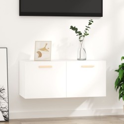 vidaXL Wandschrank Weiß 80x35x36,5 cm Holzwerkstoff