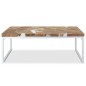 vidaXL Couchtisch Teak Harz 110 x 60 x 40 cm vidaXL Couchtisch Teak Harz 110 x 60 x 40 cm