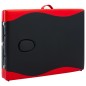 Massageliege Klappbar 3-Zonen Aluminiumgestell Schwarz und Rot Massageliege Klappbar 3-Zonen Aluminiumgestell Schwarz und Rot
