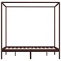 vidaXL Himmelbett-Gestell Dunkelbraun Massivholz Kiefer 140 x 200 cm vidaXL Himmelbett-Gestell Dunkelbraun Massivholz Kiefer 140 x 200 cm