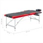 Massageliege Klappbar 3-Zonen Aluminiumgestell Schwarz und Rot Massageliege Klappbar 3-Zonen Aluminiumgestell Schwarz und Rot