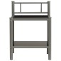 vidaXL Nachttische 2 Stk. Grau und Schwarz Metall und Glas vidaXL Nachttische 2 Stk. Grau und Schwarz Metall und Glas