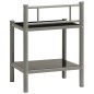 vidaXL Nachttische 2 Stk. Grau und Schwarz Metall und Glas vidaXL Nachttische 2 Stk. Grau und Schwarz Metall und Glas