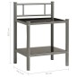 vidaXL Nachttische 2 Stk. Grau und Schwarz Metall und Glas vidaXL Nachttische 2 Stk. Grau und Schwarz Metall und Glas
