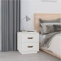 vidaXL Nachttische 2 Stk. Weiß 40x34x45 cm Massivholz Kiefer vidaXL Nachttische 2 Stk. Weiß 40x34x45 cm Massivholz Kiefer