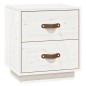 vidaXL Nachttische 2 Stk. Weiß 40x34x45 cm Massivholz Kiefer vidaXL Nachttische 2 Stk. Weiß 40x34x45 cm Massivholz Kiefer