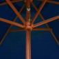 vidaXL Sonnenschirm mit Holzmast Blau 200x300 cm vidaXL Sonnenschirm mit Holzmast Blau 200x300 cm