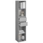 vidaXL Bücherregal Grau Sonoma 36x30x171 cm Holzwerkstoff vidaXL Bücherregal Grau Sonoma 36x30x171 cm Holzwerkstoff