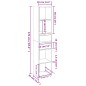 vidaXL Bücherregal Grau Sonoma 36x30x171 cm Holzwerkstoff vidaXL Bücherregal Grau Sonoma 36x30x171 cm Holzwerkstoff
