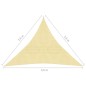 vidaXL Sonnensegel HDPE Dreieckig 3,6x3,6x3,6 m Beige vidaXL Sonnensegel HDPE Dreieckig 3,6x3,6x3,6 m Beige