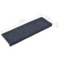 vidaXL Treppenmatten 15 Stk. Nadelvlies 65x21x4 cm Blau vidaXL Treppenmatten 15 Stk. Nadelvlies 65x21x4 cm Blau