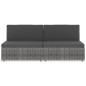 Modulares 2-Sitzer-Sofa Poly Rattan Grau Modulares 2-Sitzer-Sofa Poly Rattan Grau