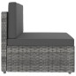 Modulares 2-Sitzer-Sofa Poly Rattan Grau Modulares 2-Sitzer-Sofa Poly Rattan Grau