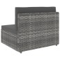 Modulares 2-Sitzer-Sofa Poly Rattan Grau Modulares 2-Sitzer-Sofa Poly Rattan Grau
