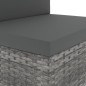 Modulares 2-Sitzer-Sofa Poly Rattan Grau Modulares 2-Sitzer-Sofa Poly Rattan Grau