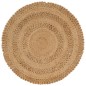 vidaXL Teppich Jute Handgeflochten 120 cm Rund vidaXL Teppich Jute Handgeflochten 120 cm Rund