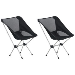 vidaXL Klappbare Campingstühle 2 Stk. mit Tragetasche 54x50x65 cm Alu