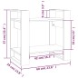 vidaXL Bücherregal/Raumteiler Grau 60x35x57 cm Massivholz Kiefer vidaXL Bücherregal/Raumteiler Grau 60x35x57 cm Massivholz Kiefer