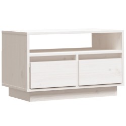 vidaXL TV-Schrank Weiß 60x35x37 cm Massivholz Kiefer