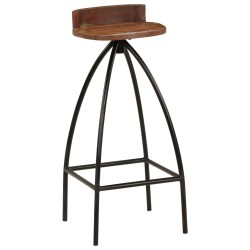 vidaXL Barhocker 2 Stk. Massives Altholz 