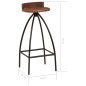 vidaXL Barhocker 2 Stk. Massives Altholz vidaXL Barhocker 2 Stk. Massives Altholz