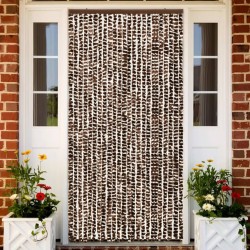 vidaXL Insektenschutz-Vorhang Braun und Weiß 100x220 cm Chenille