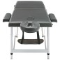 Massageliege 2-Zonen Aluminiumgestell Anthrazit 186x68 cm Massageliege 2-Zonen Aluminiumgestell Anthrazit 186x68 cm