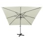 vidaXL Ampelschirm mit Mast und LED Sandfarben 300 cm vidaXL Ampelschirm mit Mast und LED Sandfarben 300 cm