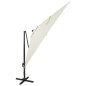 vidaXL Ampelschirm mit Mast und LED Sandfarben 300 cm vidaXL Ampelschirm mit Mast und LED Sandfarben 300 cm