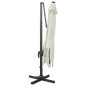 vidaXL Ampelschirm mit Mast und LED Sandfarben 300 cm vidaXL Ampelschirm mit Mast und LED Sandfarben 300 cm