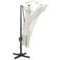 vidaXL Ampelschirm mit Mast und LED Sandfarben 300 cm vidaXL Ampelschirm mit Mast und LED Sandfarben 300 cm