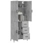 Highboard Betongrau 69,5x34x180 cm Holzwerkstoff Highboard Betongrau 69,5x34x180 cm Holzwerkstoff