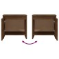 vidaXL Nachttisch Braun Eichen-Optik 45x34x44,5cm Holzwerkstoff vidaXL Nachttisch Braun Eichen-Optik 45x34x44,5cm Holzwerkstoff