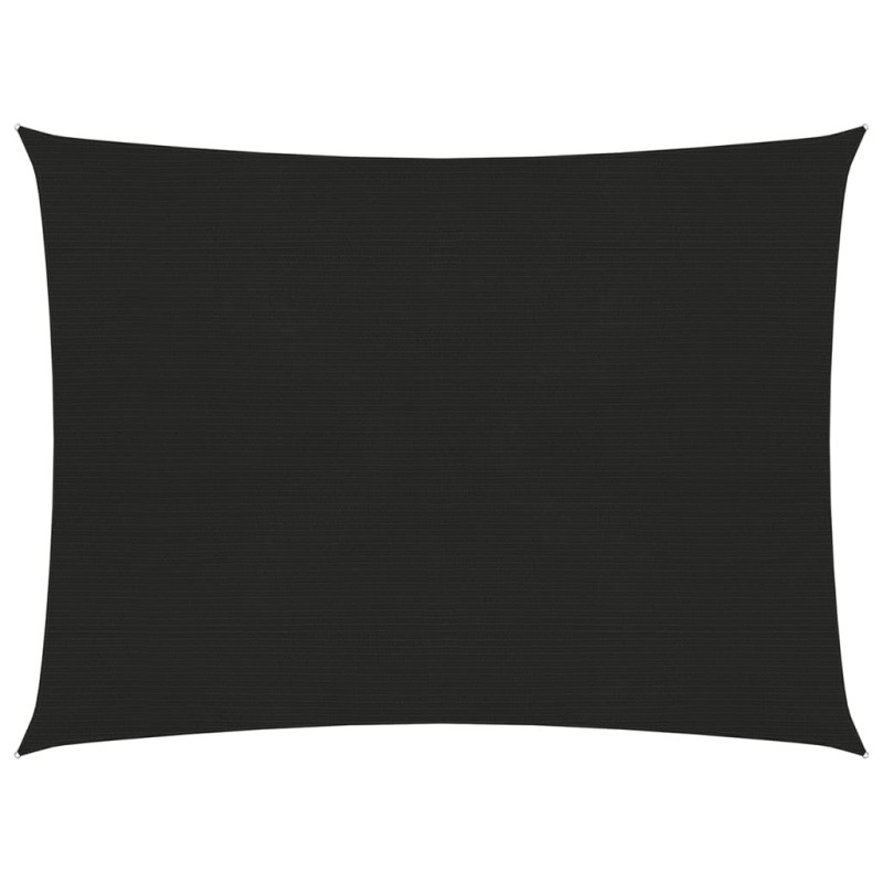 vidaXL Sonnensegel 160 g/m² Schwarz 3x4 m HDPE