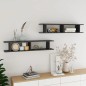 vidaXL Wandregale 2 Stk. Hochglanz-Grau 105x18x20 cm Holzwerkstoff vidaXL Wandregale 2 Stk. Hochglanz-Grau 105x18x20 cm Holzwerkstoff