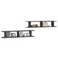 vidaXL Wandregale 2 Stk. Hochglanz-Grau 105x18x20 cm Holzwerkstoff vidaXL Wandregale 2 Stk. Hochglanz-Grau 105x18x20 cm Holzwerkstoff