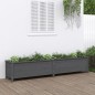 vidaXL Hochbeet Grau 199,5x40x39 cm Massivholz Kiefer vidaXL Hochbeet Grau 199,5x40x39 cm Massivholz Kiefer