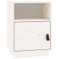 vidaXL Nachttisch Weiß 40x34x55 cm Massivholz Kiefer vidaXL Nachttisch Weiß 40x34x55 cm Massivholz Kiefer